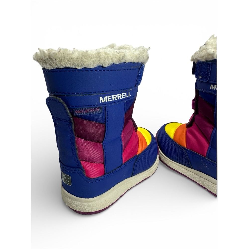 Merrell Girls Rainbow Alpine Puffer Waterproof Boot Infant Toddler Size 5M - Picture 8 of 12